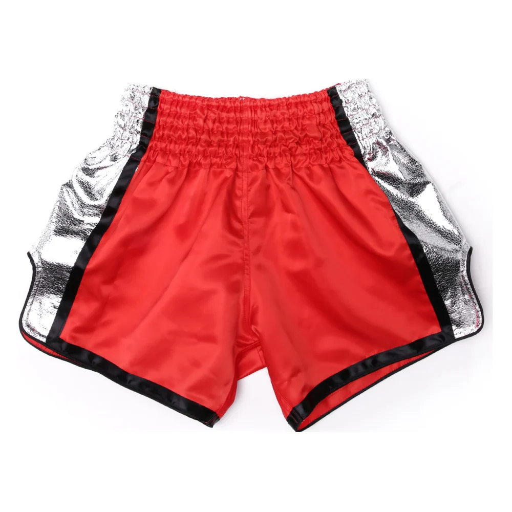 Muay Thai Shorts Rot und Silber