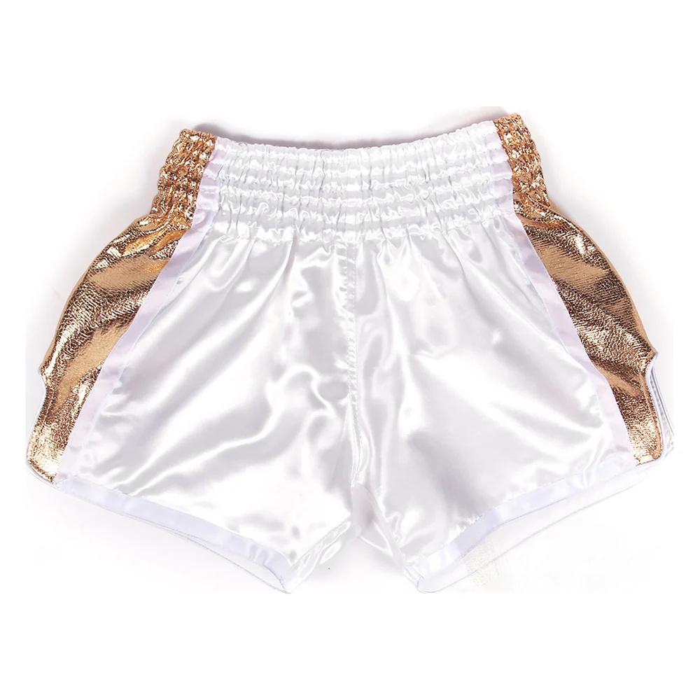 Muay Thai Shorts Weiß und Gold
